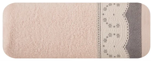 Ręcznik Tina 70x140 05 różowy 450g/m2 frotte Eurofirany