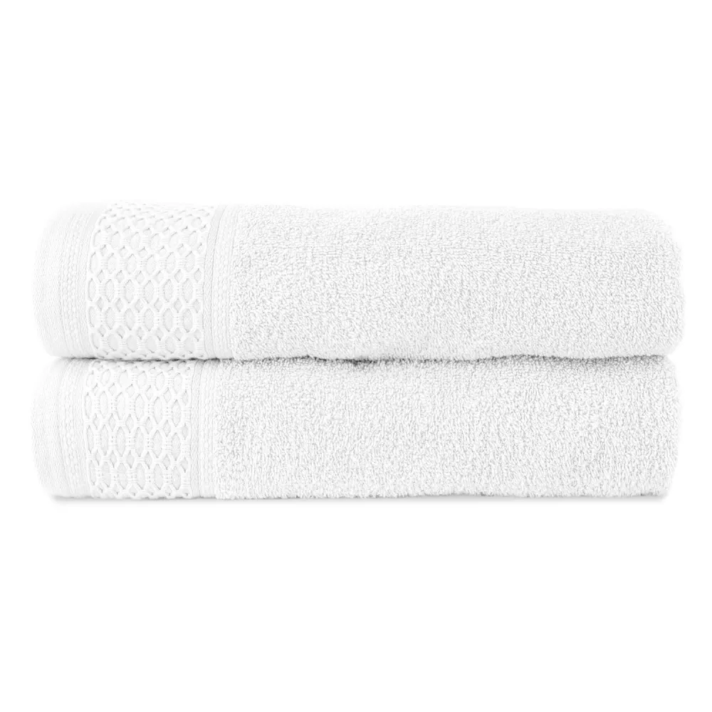 Komplet ręczników 2 szt Solano biały      w pudełku Darymex