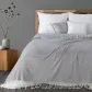 Koc pleciony z frędzlami 130x170 stalowy biały jodełka Akryl 3 akrylowy narzuta na łóżko Eurofirany