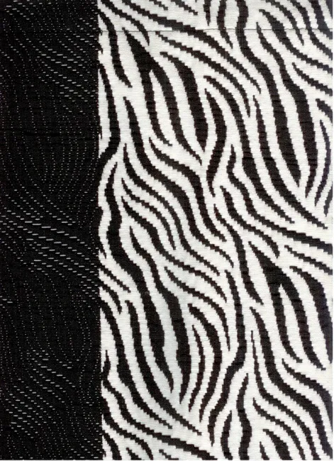Poszewka Ozdobna 45x70 03 Zebra Czarny + Biały - rzeczywiste kolory