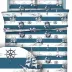 Poszewka bawełniana 70x80 marynarska biała niebieska statki kotwice latarnia morska pasy 21908/1 bawełna Max
