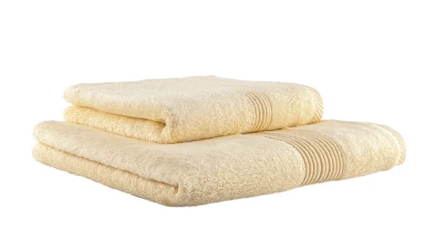 Ręcznik Softness 90x160 żółty P019 620 g/m2 gruby Nefretete,