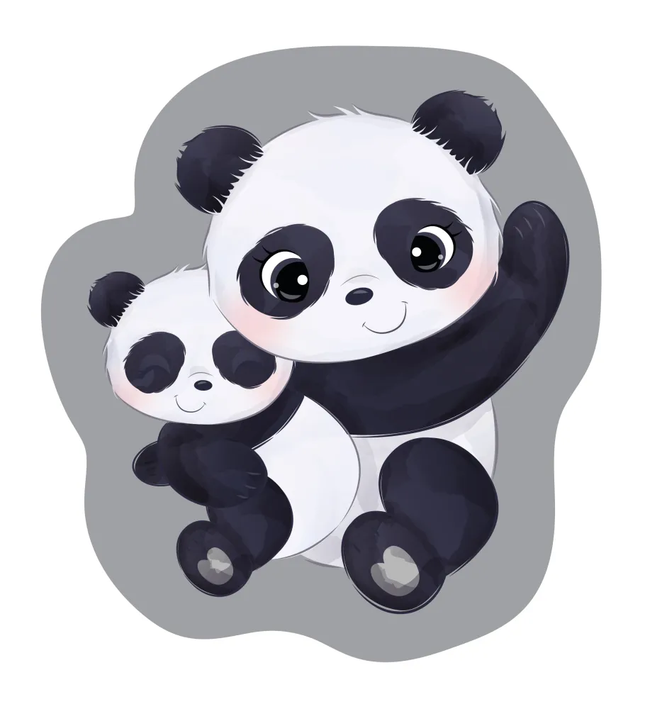 Poduszka przytulanka Kształtka 33x22 021  Panda biała czarna