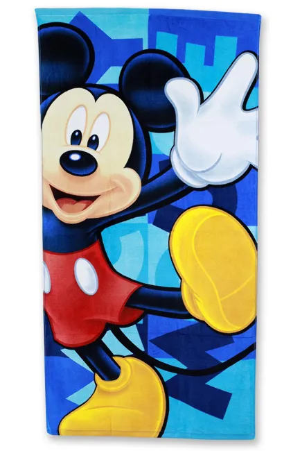 Ręcznik plażowy 70x140 Myszka Miki 0149 Mickey Mouse litery dziecięcy