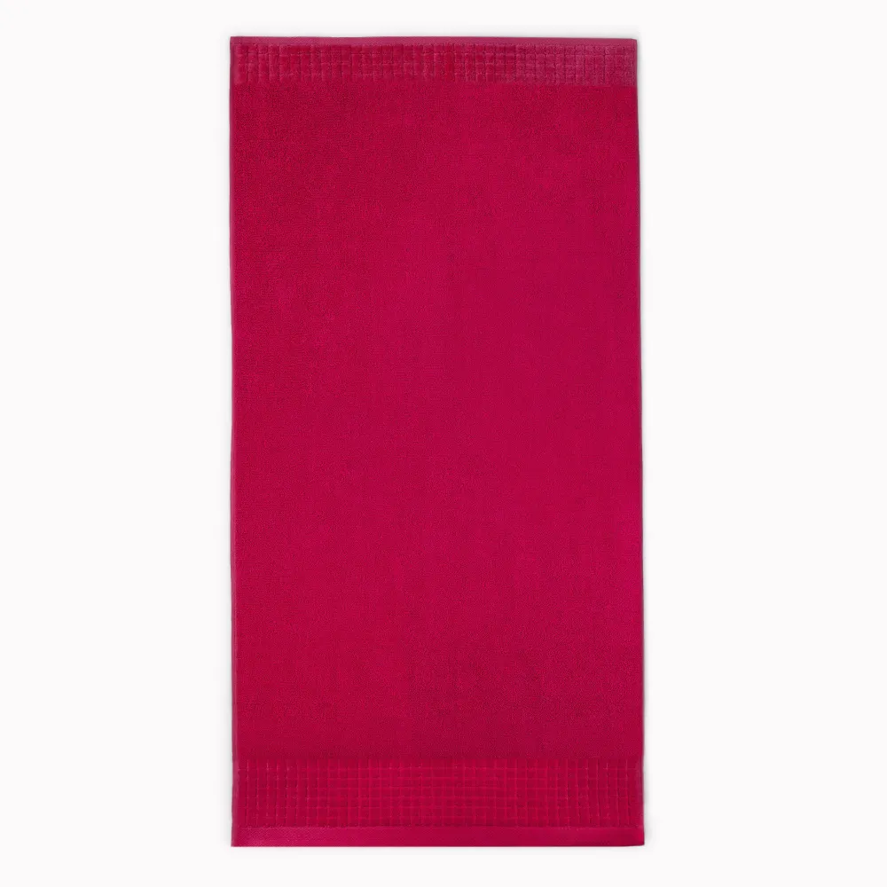 Ręcznik Paulo 2 50x90 czerwony to 7836/k19-530 500g/m2 welurowa strzyżona bordiura Zwoltex