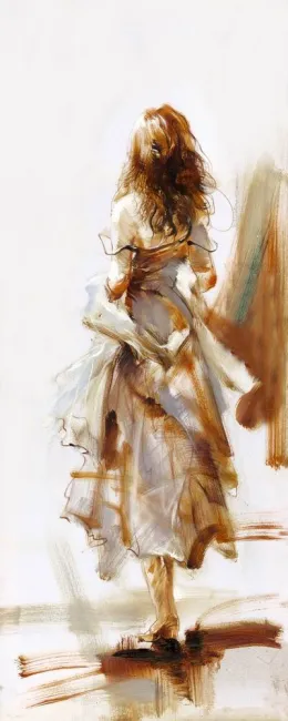 Obraz Evita 1 40x100 ręcznie malowany kobieta Eurofirany