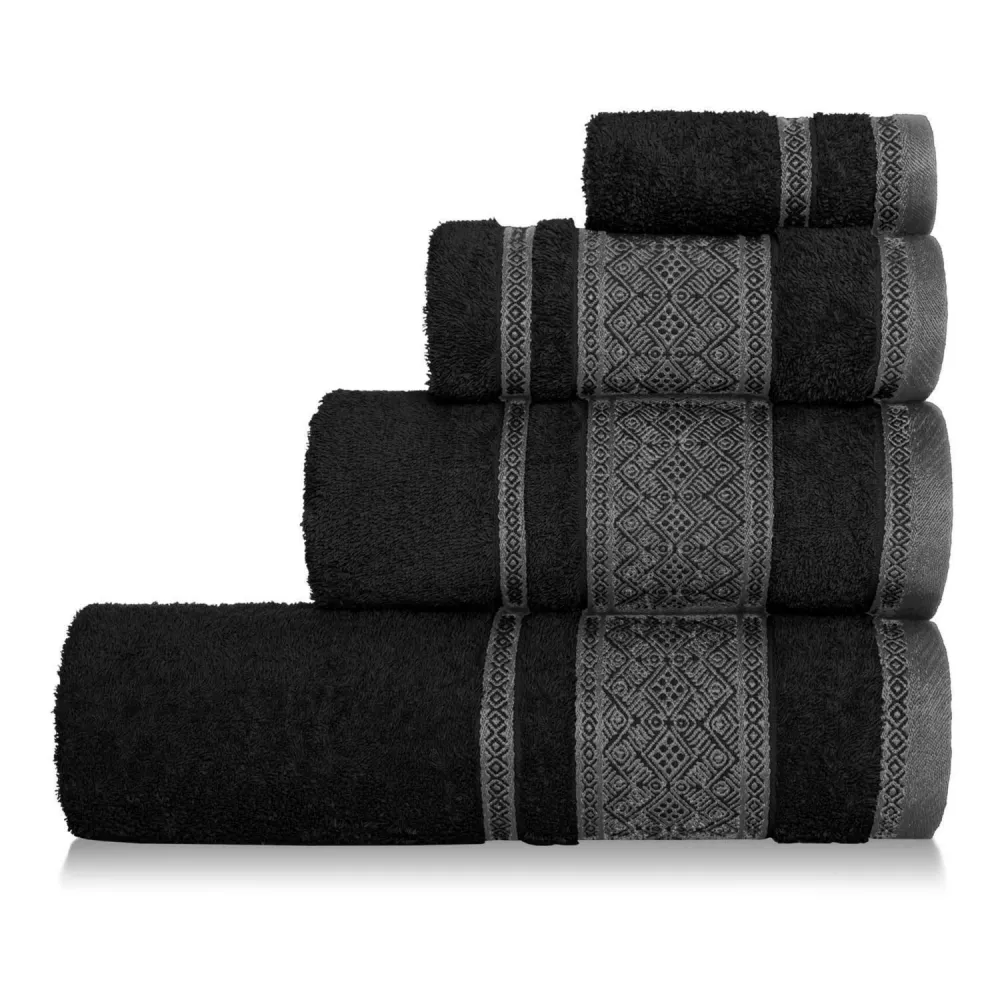 Ręcznik Panama 70x140 czarny frotte       500g/m2