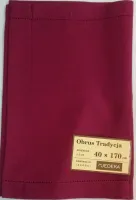 Obrus Tradycja 40x170 z mereżką śliwkowy
