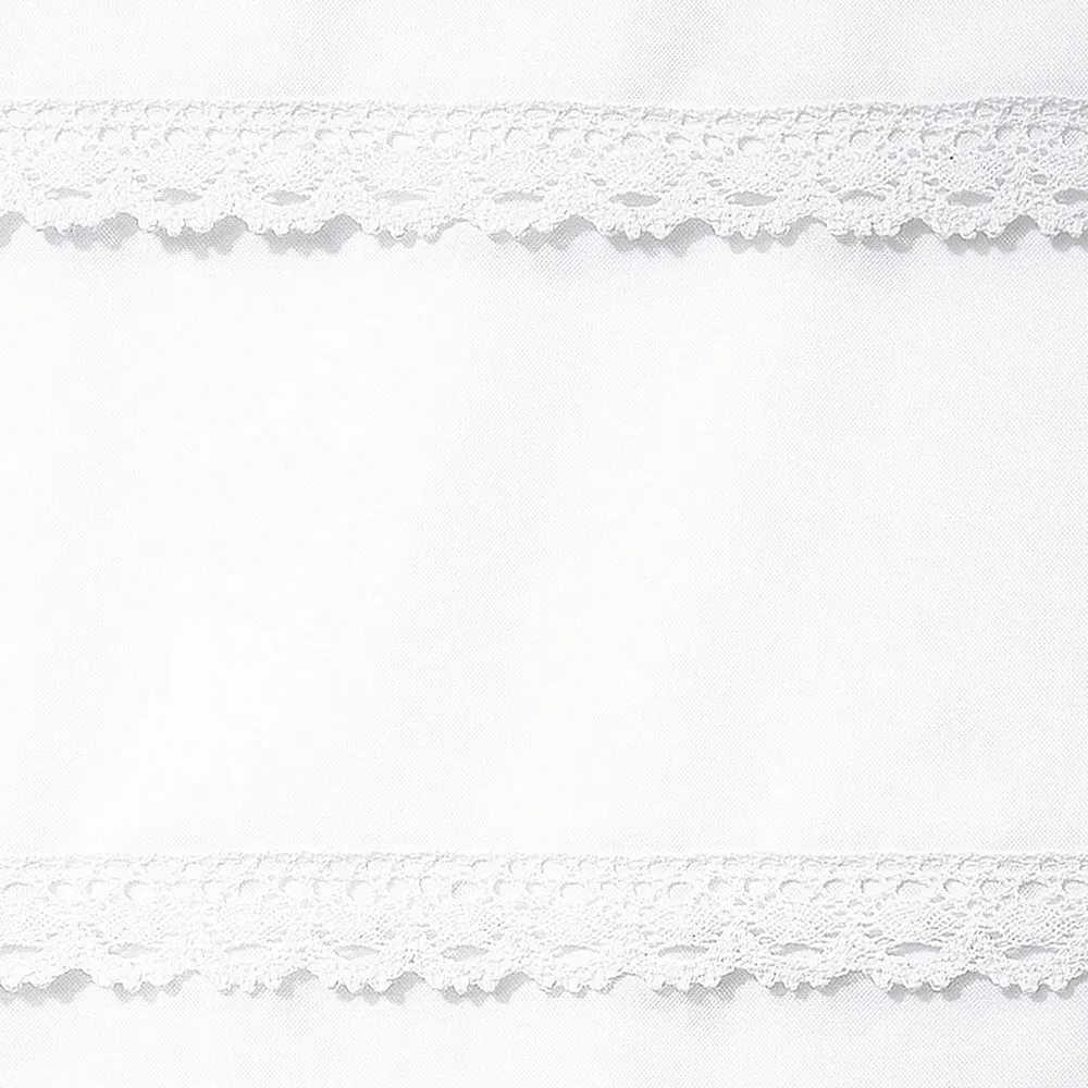 Poszewka dekoracyjna 45x45 Lilia biała koronka biała Eurofirany