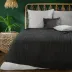 Koc pleciony 130x170 Akryl 2 czarny       akrylowy narzuta na łóżko Eurofirany
