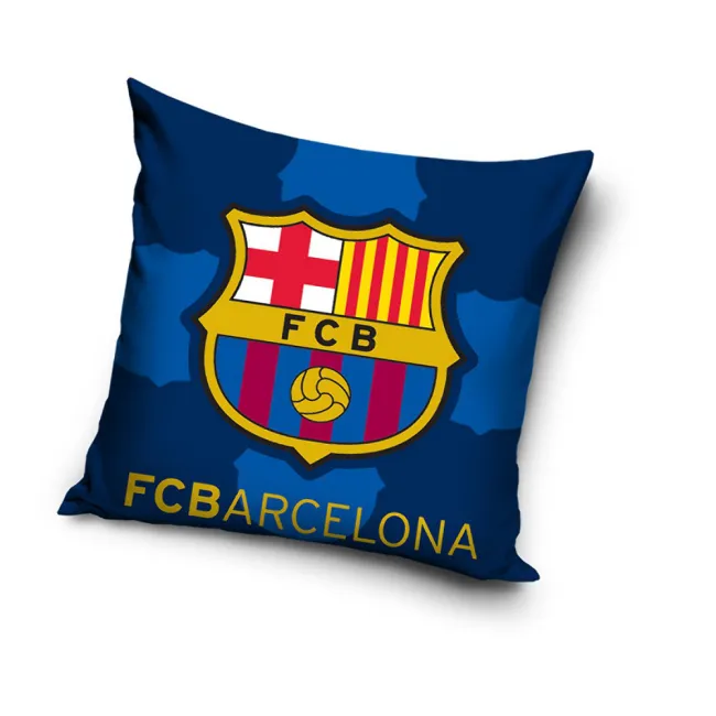 Poszewka FC Barcelona 40x40 8006 7088 tło ciemno niebieskie