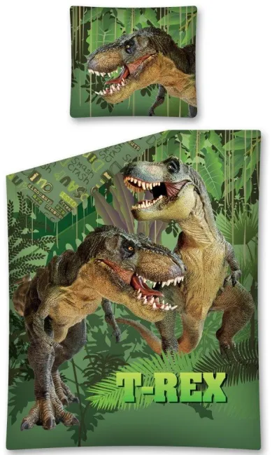 Pościel bawełniana 140x200 Dinozaur 1954 Dino 02  Detexpol