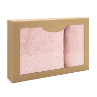 Komplet ręczników 2 szt Solano różowy     kwarcowy w pudełku Darymex