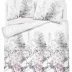 Pościel bawełniana 180x200 biała szara    różowa kwiaty 4463 A bawełna 40