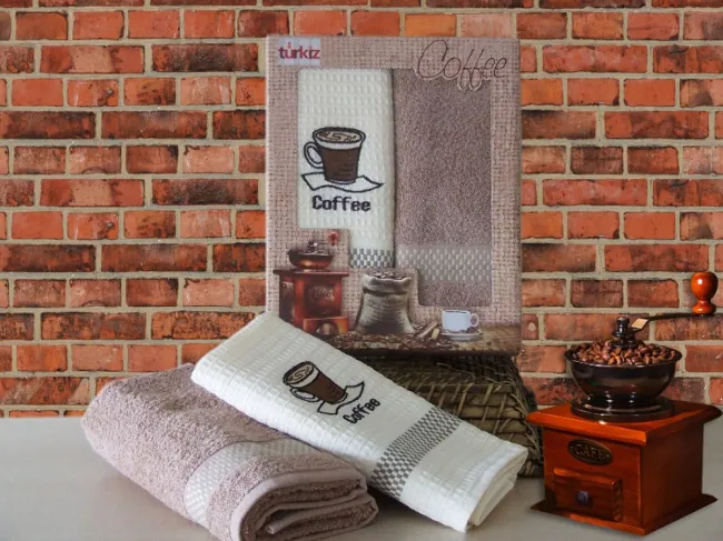 Komplet ręczników kuchennych 2 szt kakao 50x70 Cappuccino T29015/E Darymex