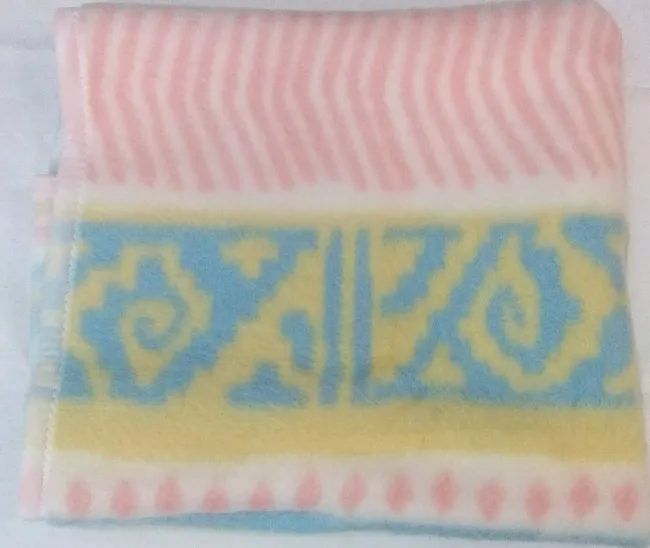 Koc Arosa dziecięcy 100x140 Astek żółto niebiesko różowy Zwoltex