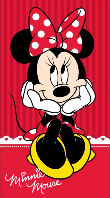 Ręcznik Minnie Mouse 50x90 D czerwony 0811