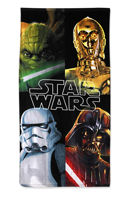 Ręcznik plażowy 70x140 Star Wars 8078 Gwiezdne Wojny Yoda Kylo Ren