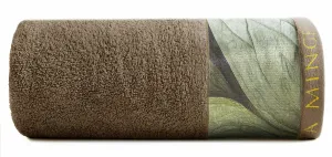 Ręcznik Sylvia 70x140 brązowy zielony     Ewa Minge 485g/m2 Eurofirany