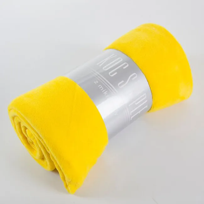 Koc z mikrofibry Simple 150x200 Żółty Eurofirany - Niska Cena