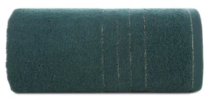 Ręcznik Gala 70x140 zielony ciemny  zdobiony błyszczącą nicią 500 g/m2 Eurofirany
