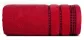 Ręcznik 70x140 Amanda czerwony z ozdobną welurową bordiurą w pasy frotte 500 g/m2 Eurofirany