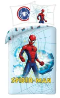 Pościel bawełniana 140x200 Spiderman błękitna poszewka 70x90 SPM-01BL Kids 12 Halantex