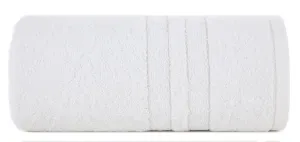 Ręcznik Gala 30x50 biały zdobiony  błyszczącą nicią 500 g/m2 Eurofirany