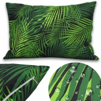 Poduszka wodoodporna Botanic z filtrem UV 40x60 Dark Palms liście zielona Domarex