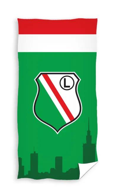Ręcznik bawełniany 70x140 Legia Warszawa herb klub piłkarski zielony 9820