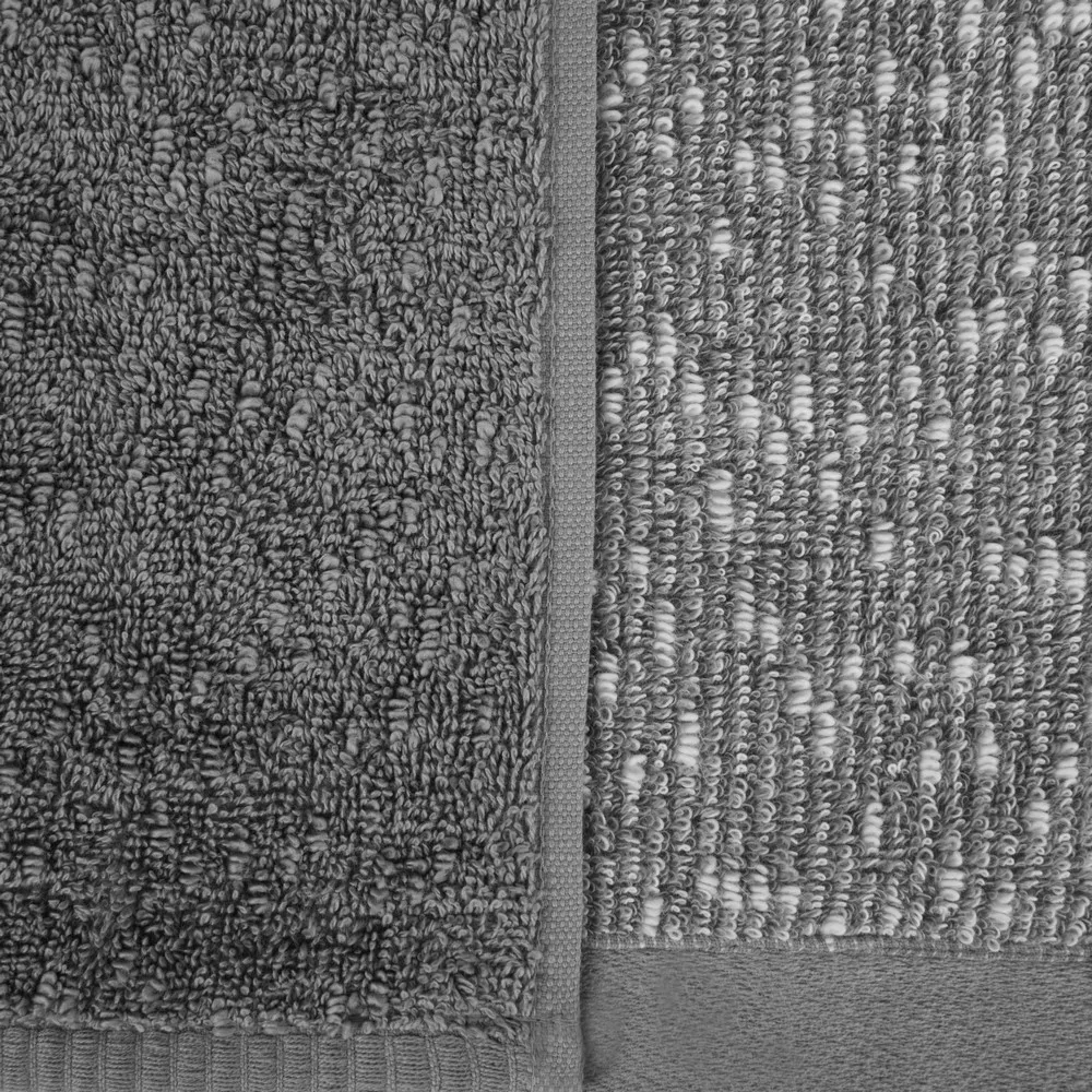 Komplet ręczników 2 szt. Tamina srebrny stalowy 50x90 70x140 550 g/m2 Eurofirany
