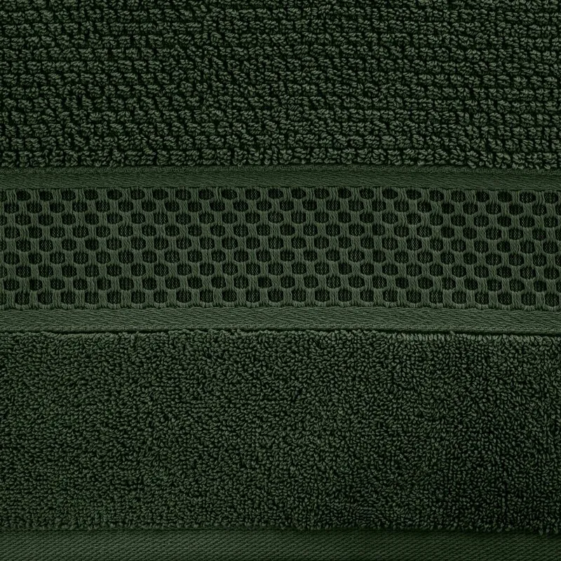 Ręcznik Danny 70x140 zielony  z wytłaczaną bordiurą i błyszczącą nicią 500 g/m2 Eurofirany