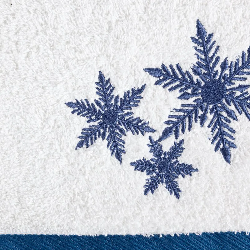 Ręcznik Carol 50x90 bialy niebieski       świąteczny 480 g/m2 Eurofirany
