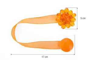 Upinacz do zasłon magnes kwiatek pomarańczowy Eurofirany