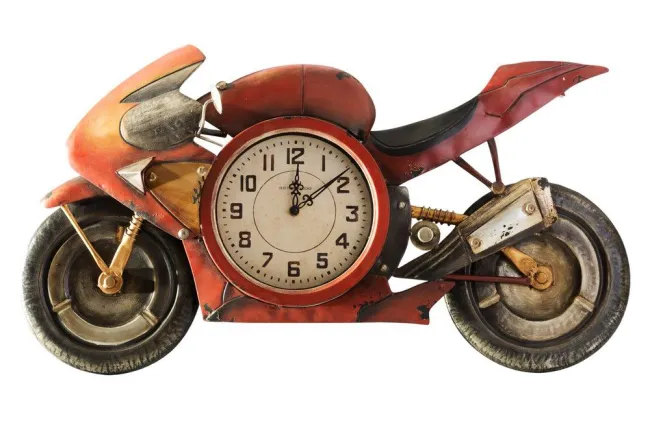 Zegar ścienny 80x40x8 Bike 01 motor motocykl czerwony Eurofirany
