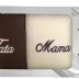Komplet ręczników w pudełku 2szt 70x140 Mama Tata kremowy brązowy