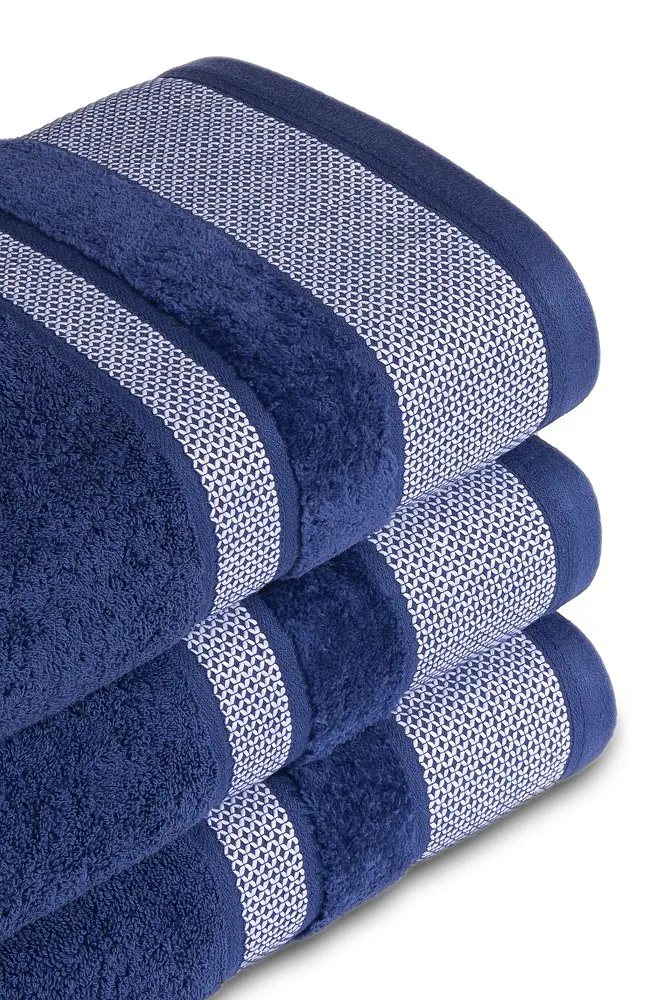 Ręcznik 50x90 Carlo niebieski frotte      bawełniany 550g/m2 Detexpol