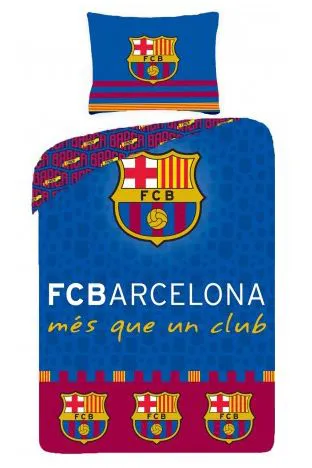 Pościel bawełniana 140x200 FC Barcelona 8380 Herb Barca poszewka 70x90