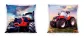 Poszewka bawełniana 40x40 Traktor czerwony niebieska czerwona dwustronna Faro
