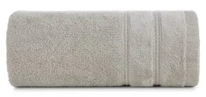 Ręcznik Glory 4 70x140 beżowy z welurową  bordiurą i błyszczącą nicią 500 g/m2 Eurofirany