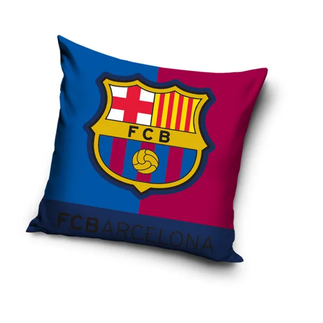 Poszewka FC Barcelona 40x40 8007 7095 tło bordo, niebieski 