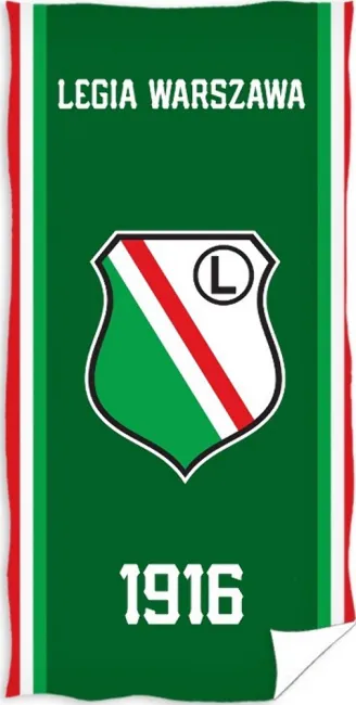 Ręcznik bawełniany 70x140 Legia Warszawa 1916 herb klub piłkarski zielony LW171033-R 4411