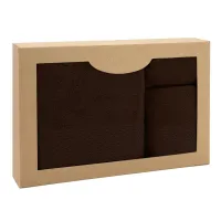 Komplet ręczników 3 szt Solano brązowy ciemny w pudełku Darymex