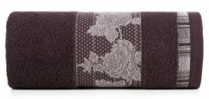 Ręcznik Isabel 70x140 fioletowy ciemny  frotte 485 g/m2 Eurofirany
