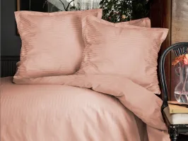 Pościel satynowa 160x200 Rythm Powder różowa pudrowa Luxury Premium Darymex