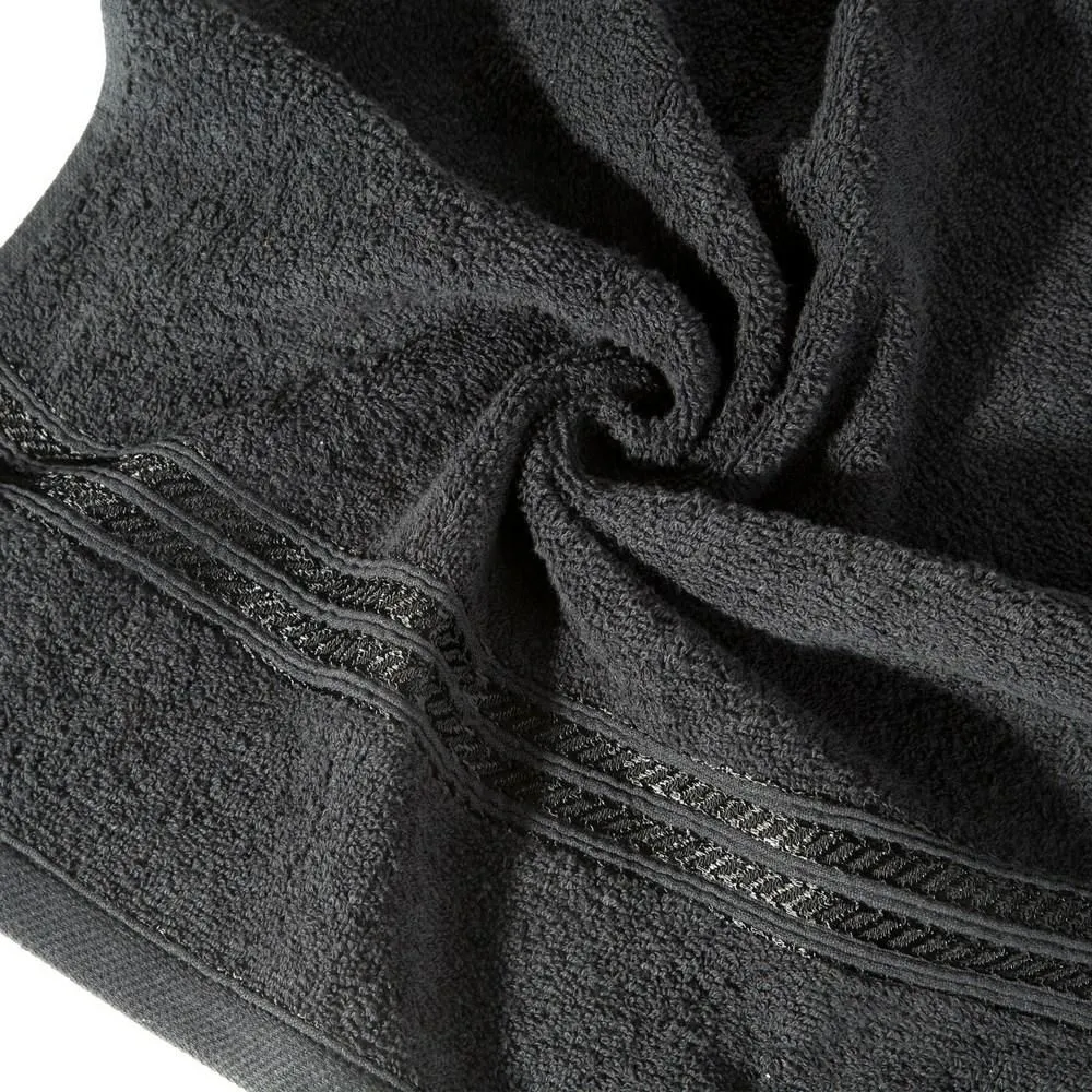 Ręcznik Lori 50x90 czarny 450g/m2 Eurofirany