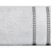 Ręcznik 30x50 Amanda  srebrny z ozdobną welurową bordiurą w pasy frotte 500 g/m2 Eurofirany