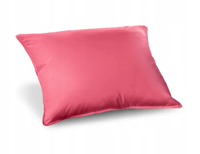 Poduszka puchowa 40x40 różowa naturalny   wsad 100% bawełna Inlet 200 g AMW