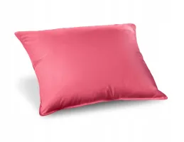Poduszka puchowa 40x40 różowa naturalny wsad 100% bawełna Inlet 200 g AMW
