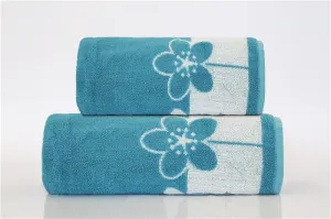 Ręcznik Paloma 2 70x140 aqua turkusowy  kwiatki 450g/m2 Greno